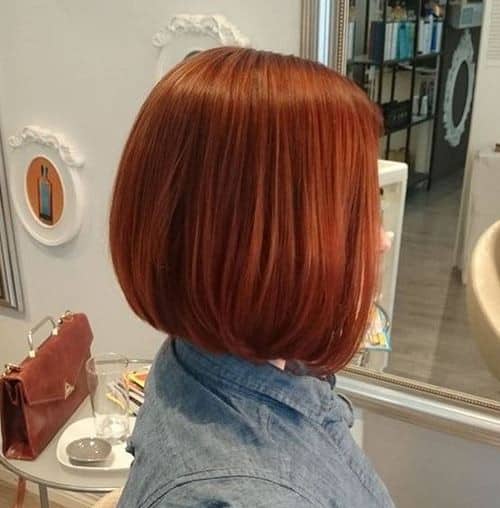 Bright Auburn Hair Color for Bob