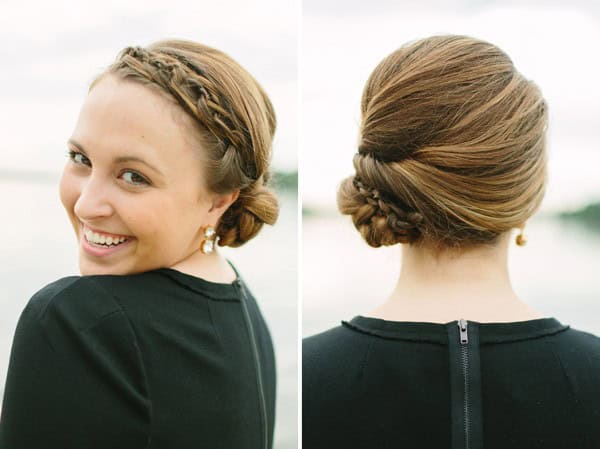 Front braid side bun