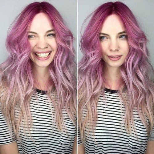 Dark Pink to Light Pink Ombre