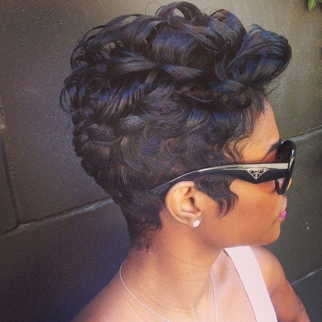 Short pin curls ‘do