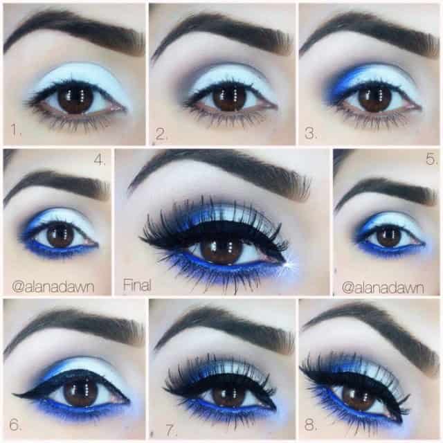 NO5. Glamorous Blue Eye Makeup