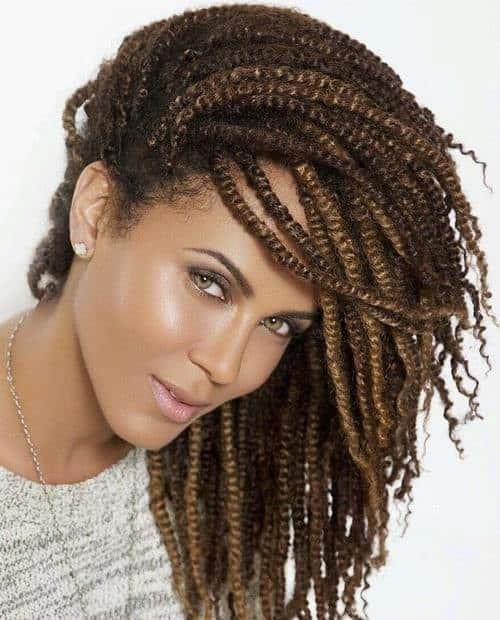 Multi Tone Brown Twists –  Twisted Hairstyles for African American