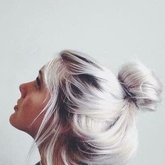 Loose Top Bun for Ash Blonde Hair