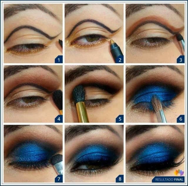 NO5. Glamorous Blue Eye Makeup