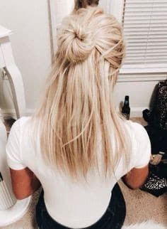 Twisted Bright Blonde Bun