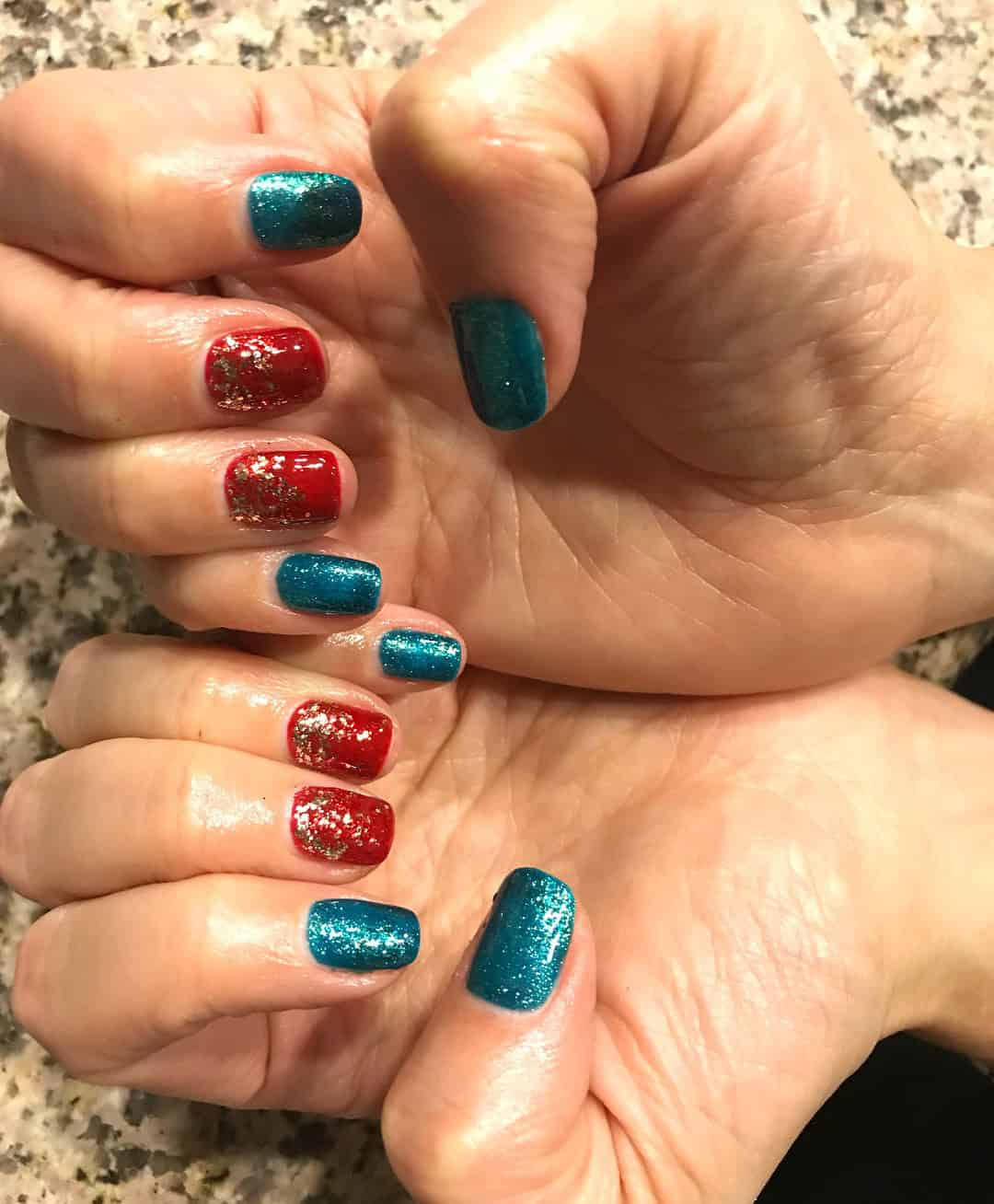 Red and Gold Glitter