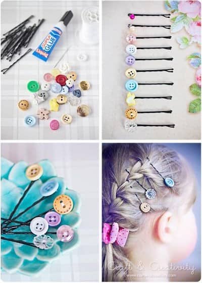 Buttons Bobby Pins