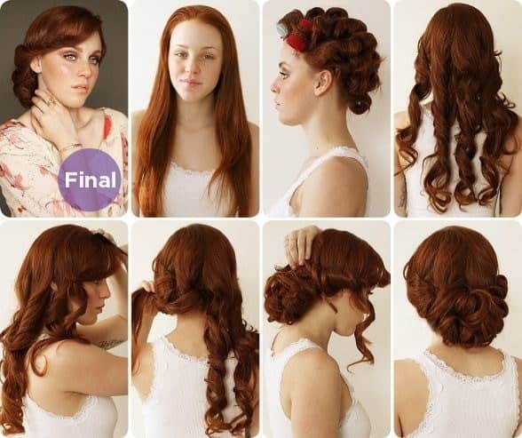 Vintage Hairstyle for Long Hair: A 1930s Bride Updo