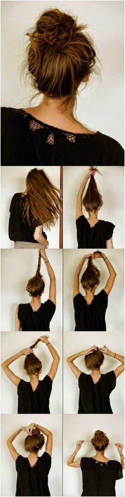 Sweeping Copper Messy Bun