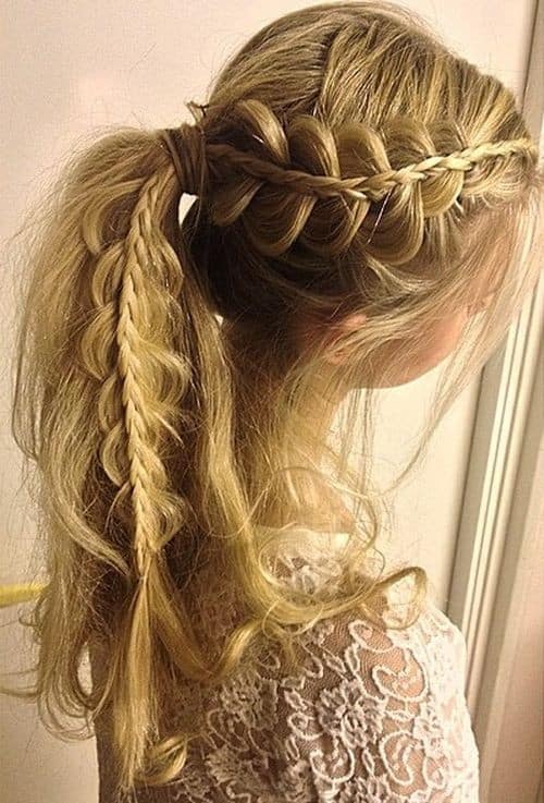 Fabulous Bohemian French Braid Ponytail