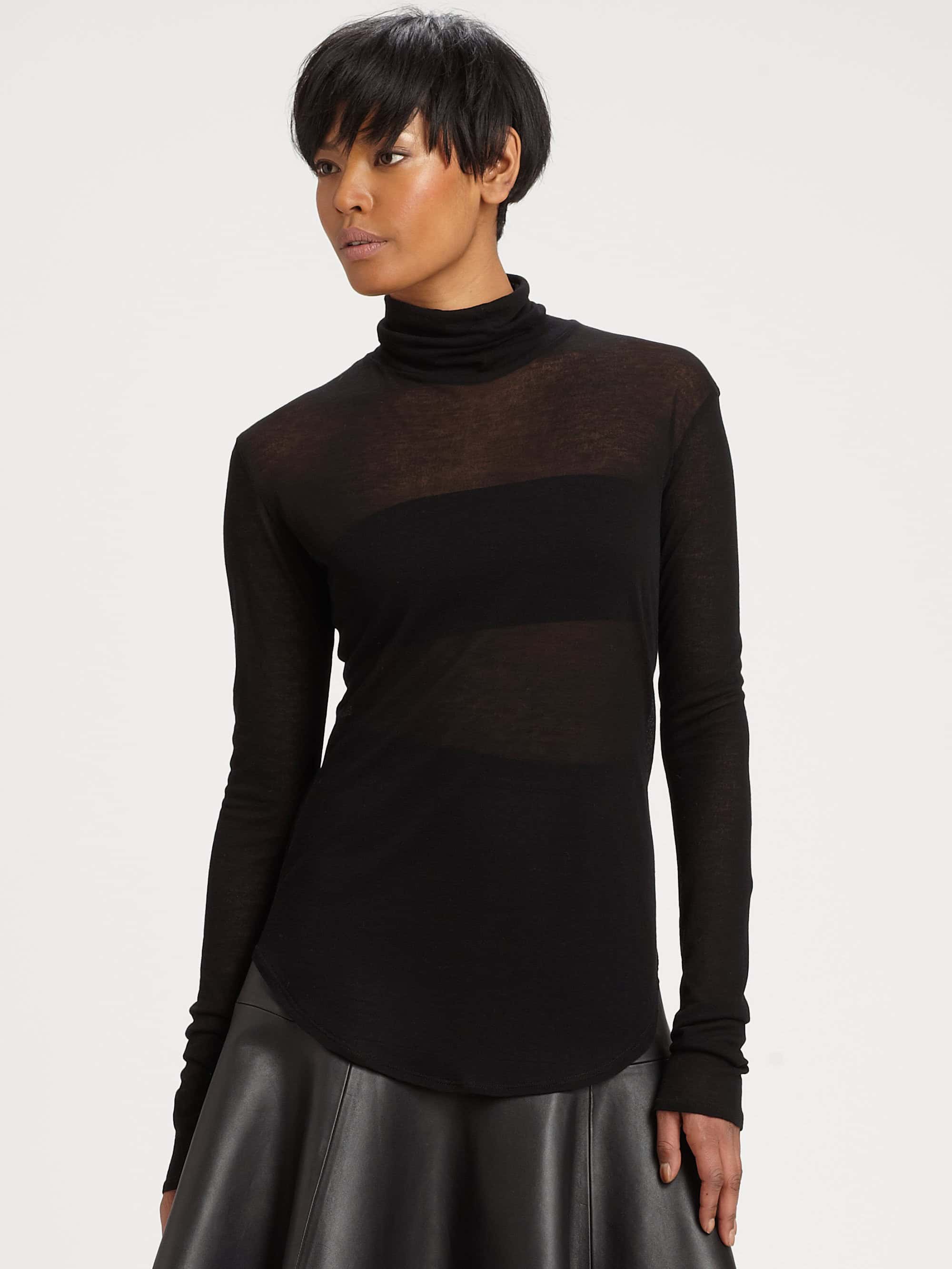 Winter sheer turtleneck