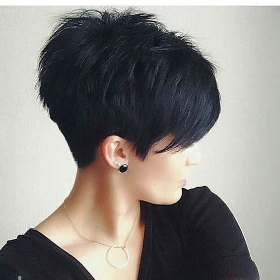 Glossy Black Bob with Side Fringe