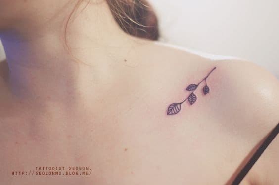 Cute Leaf Tattoo Design