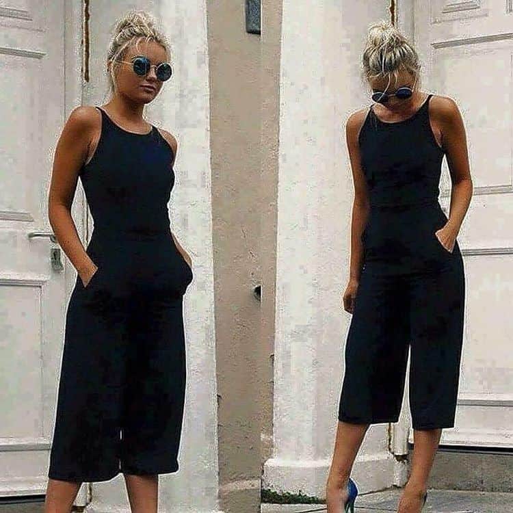 Black Culottes and Vest Top