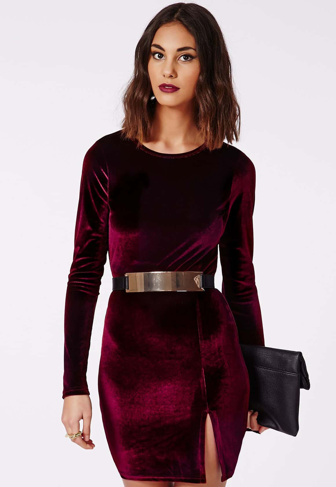 Velvet fitted dress