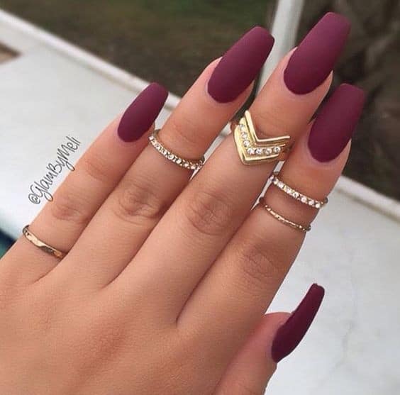 Purple Matte Nails