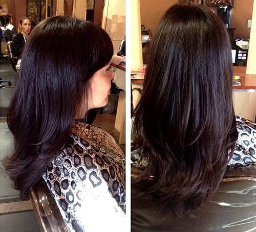 Beautiful Layered Haircut for Chocolate Brown Hair