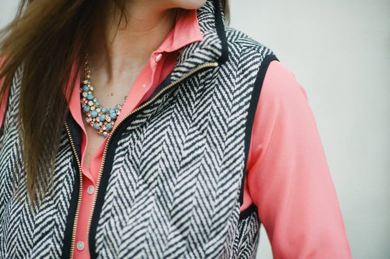 Houndstooth vest