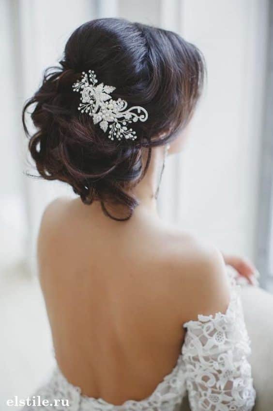 Elegant Lower Updo for Brides