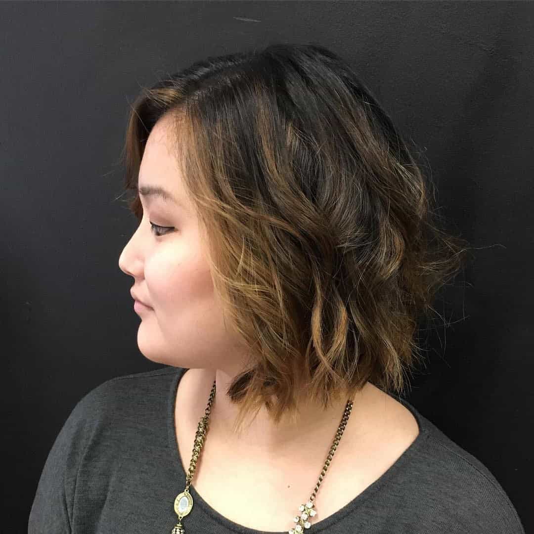 Balayage Bob Hairstyle For Round Faces