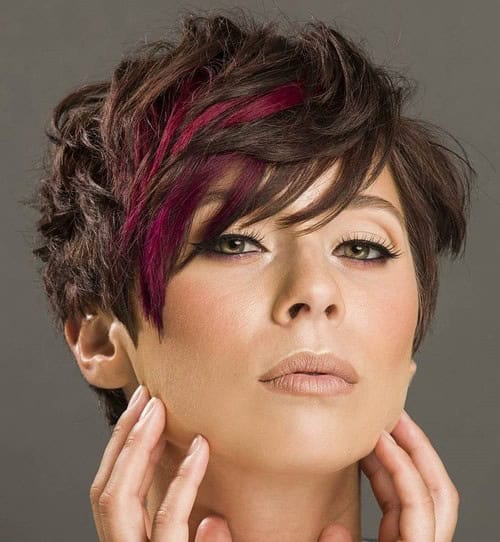 Brown and Hot Pink Bob