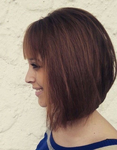 Bouncy Red-Toned Brown Bob