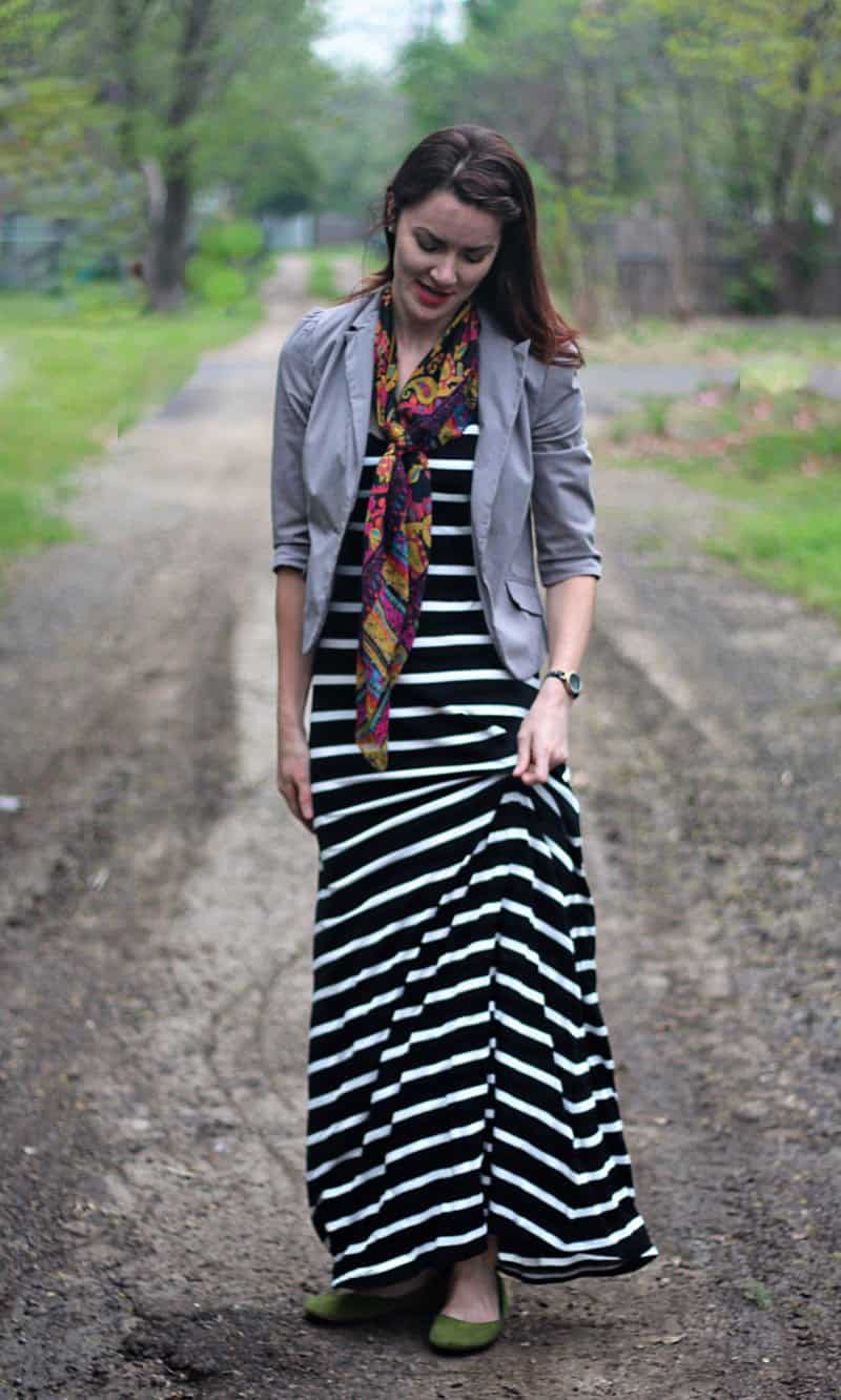 Striped maxi dress