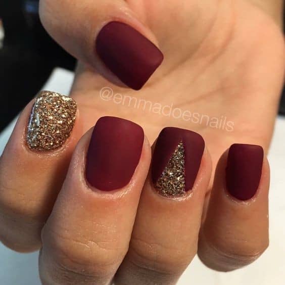 Red and Gold Glitter