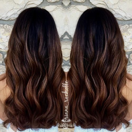 Deep and Dark Brown Balayage