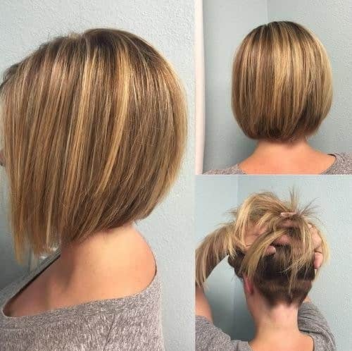 Sleek and Staggered Bob with Natural Highlights