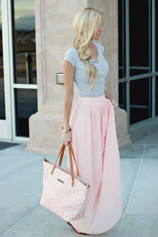 A chiffon maxi skirt