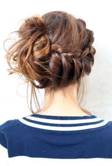 Side braid bun