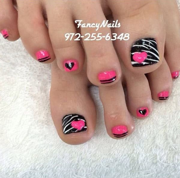 Pink and Purple Alternative French Manicure