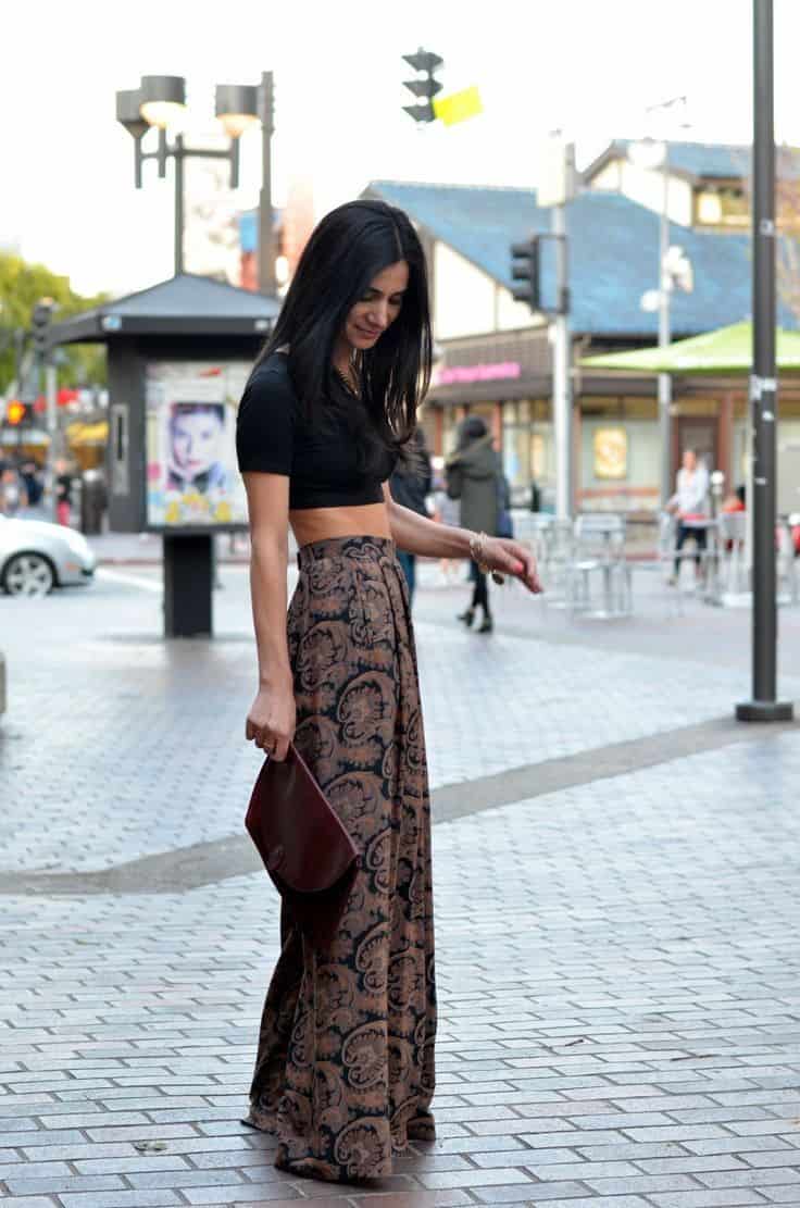 Paisley maxi skirt