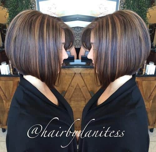 Sleek Bob with Striking Highlights