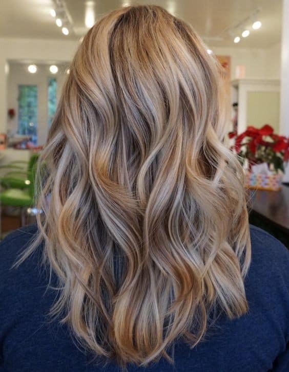 Curly Long Blonde Bob