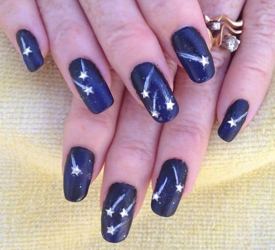 Shooting Star Nail Design