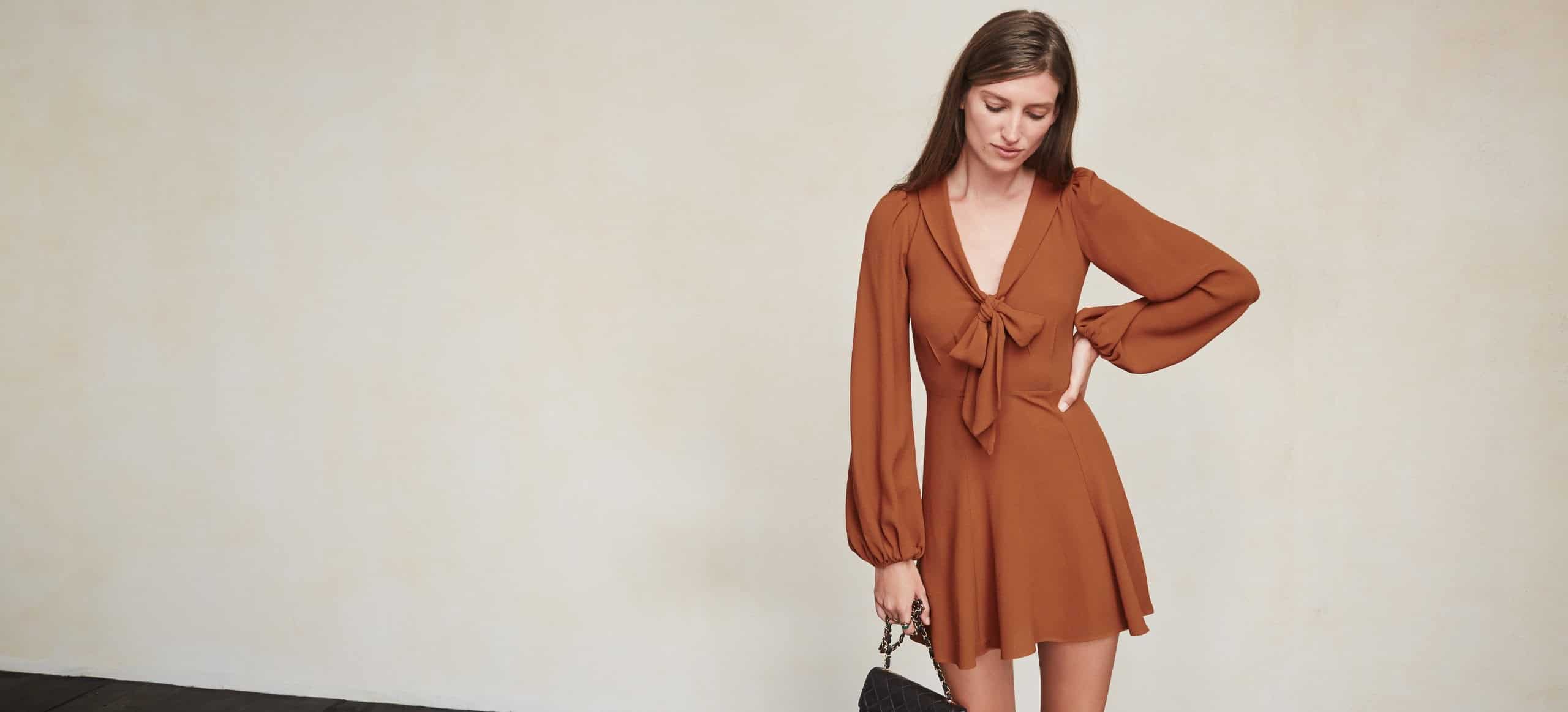 Cognac mini dress