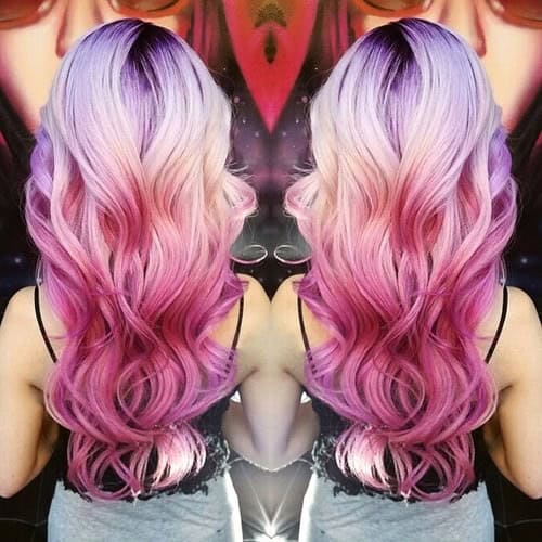 Beautiful Pastel Ombre for long hair