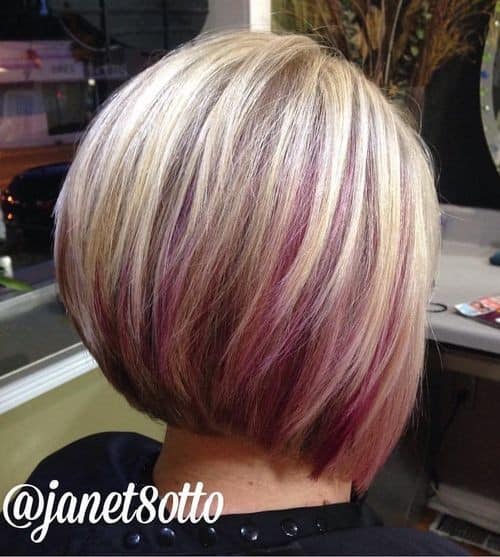 Blonde and Purple Highlights