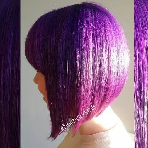 Purple A-line bob