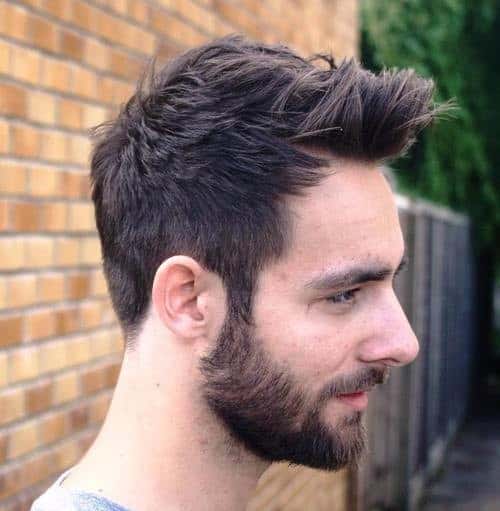 Curled Over Quiff Style