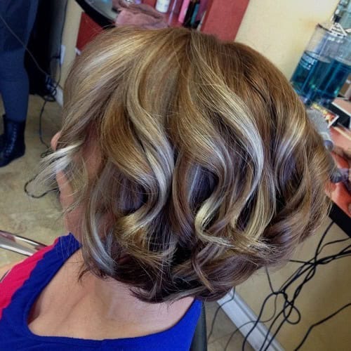 Brown and Blonde Balayage Bob