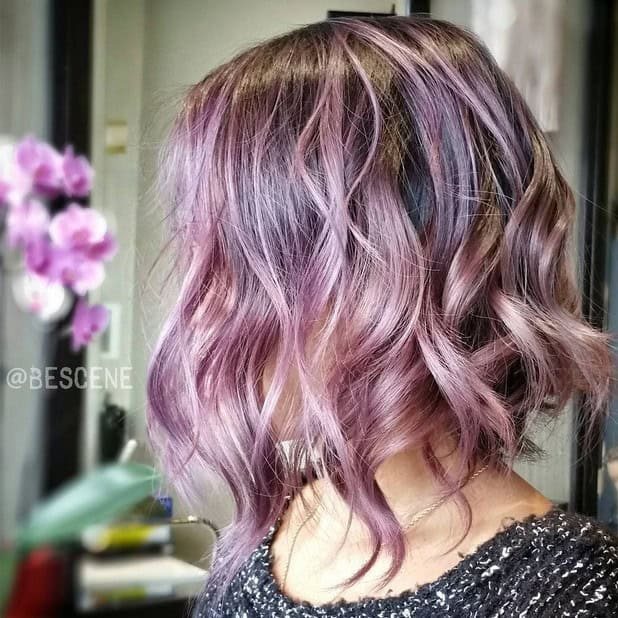 Soft lavender highlights