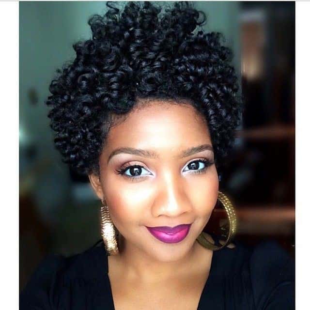 Cute and curly short black hair