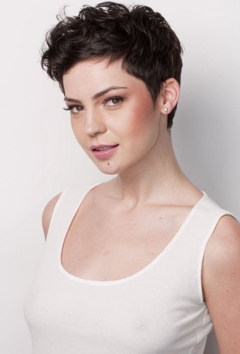 Simple Curly Pixie Haircut