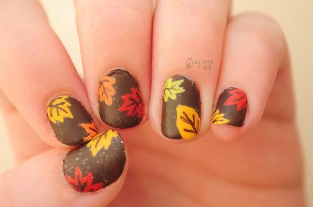 Maple Leaves in Nails