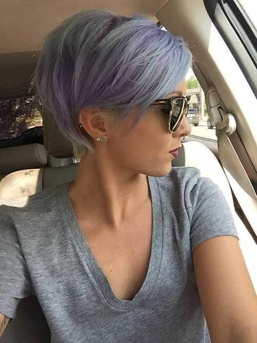 Pastel Blue Bob with Side Fringe