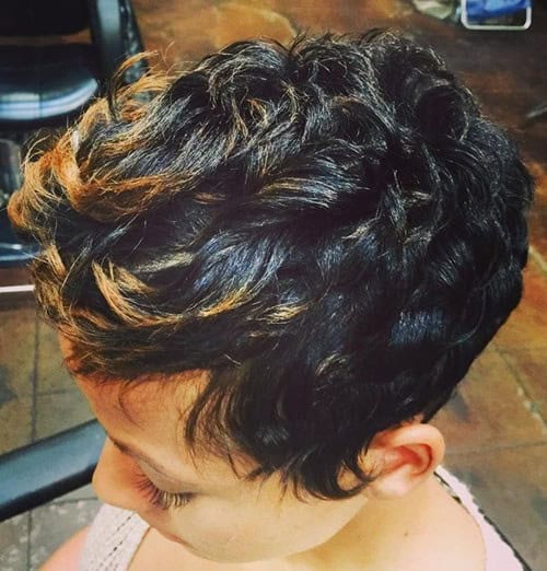 Brown and Caramel Pixie Crop