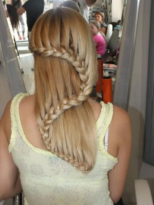 Long locks with a zigzag braid